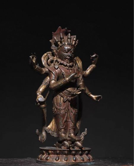 🕉️ พระพุทธรูปวัชระทองเหลืองสัมฤทธิ์แบบทิเบต รูปที่ 3