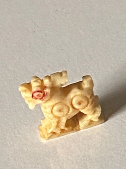 สิงห์แกะหลวงพ่อหอมจิ๋วขนาดตา รูป สวยทั้งเนื้ิอสิงห์วายทั้งการแกะ ชำรุดหางหัก  เก่าแท้ จิ๋วขนาดเม็ดข้าวสาร สวยงาม