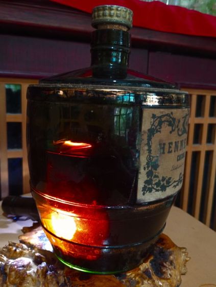 ฝรั่งเศส..สภาพเดิมๆเก่าโบราณทรงถังเบียร์เนื้อแก้ว รูปที่ 8