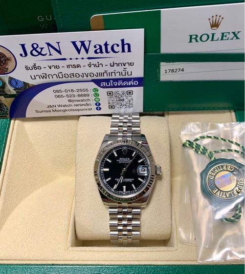 Rolex Datejust Boy 31mm หน้าดำ กล่องใบครบ รูปที่ 6