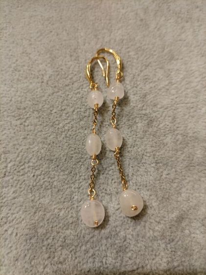 ต่างหู​ Rose​ Quartz​ หิน​แห่งความรัก