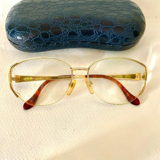 Yves Saint Laurent YSL. กรอบแว่นตาแบรนด์แท้ หุ้มทอง 14k. รูปที่ 2