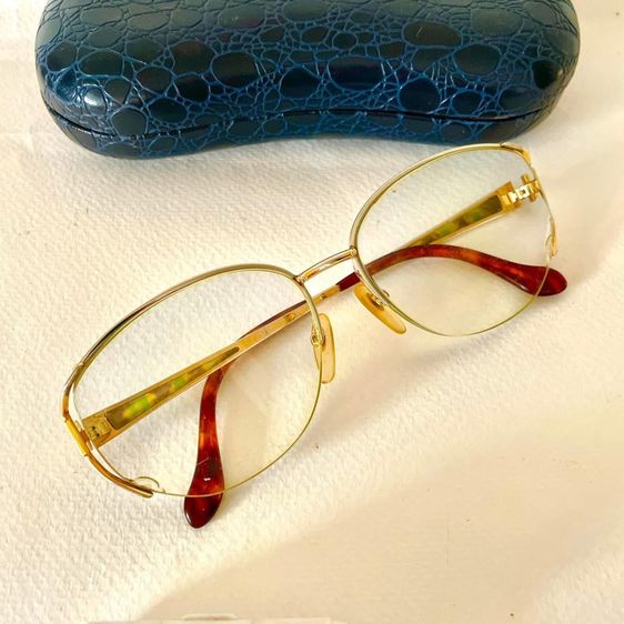 Yves Saint Laurent YSL. กรอบแว่นตาแบรนด์แท้ หุ้มทอง 14k. รูปที่ 4