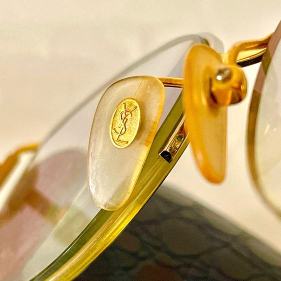 Yves Saint Laurent YSL. กรอบแว่นตาแบรนด์แท้ หุ้มทอง 14k. รูปที่ 10