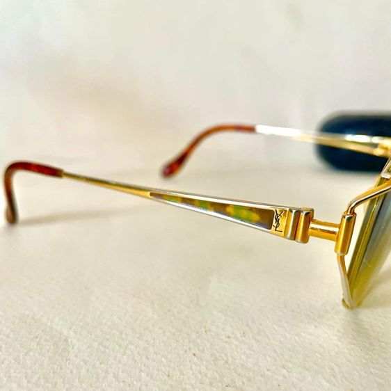 Yves Saint Laurent YSL. กรอบแว่นตาแบรนด์แท้ หุ้มทอง 14k. รูปที่ 6