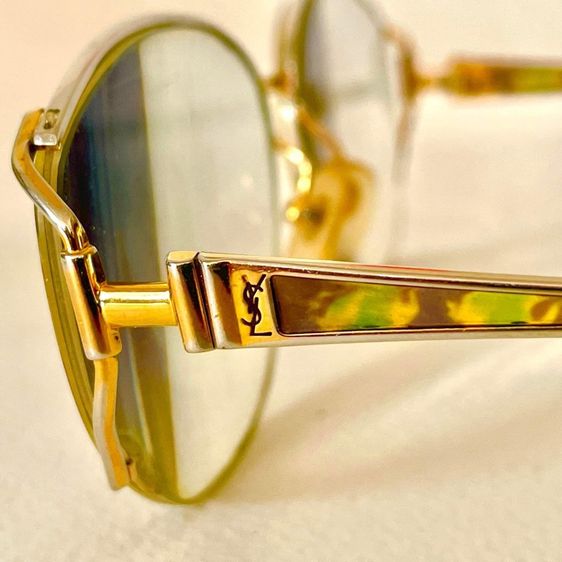 Yves Saint Laurent YSL. กรอบแว่นตาแบรนด์แท้ หุ้มทอง 14k. รูปที่ 8