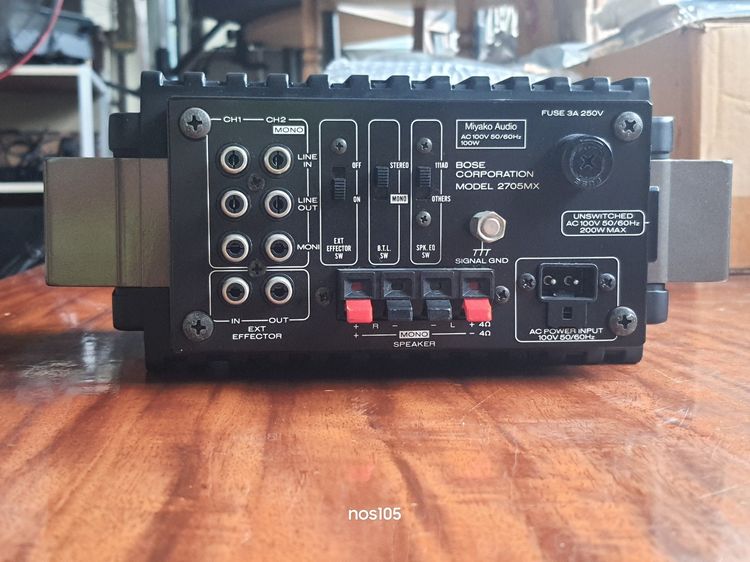Bose 2705MX Mixing Power Amplifier เป็นแอมป์วินเทจ คุณภาพดี จากญี่ปุ่น SPR BOSE โบส รูปที่ 9