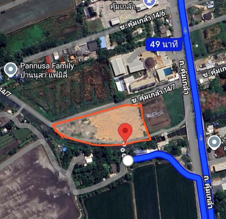 ขายที่ดินเปล่าถมแล้ว 4 ไร่ 73 ตารางวา ทำเลดีติดโรงเรียนเซนต์มารีอา - คุ้มเกล้า 14-7 มีนบุรี