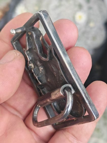 หัวเข็มขัดม้าคู่เงินแท้ ฝังพลอย งานนอกงานเก่า หนึ่งเดียวครับ ราคาแบ่งปัน รูปที่ 7