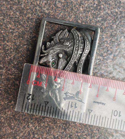 หัวเข็มขัดม้าคู่เงินแท้ ฝังพลอย งานนอกงานเก่า หนึ่งเดียวครับ ราคาแบ่งปัน รูปที่ 12