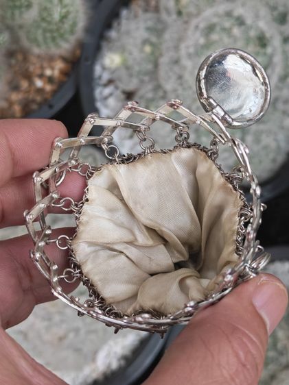 Coin Purse ถุงใส่เหรียญใส่ของเงินแท้ งานนอกงานเก่า หายากมากๆ ราคาแบ่งปันครับ รูปที่ 5