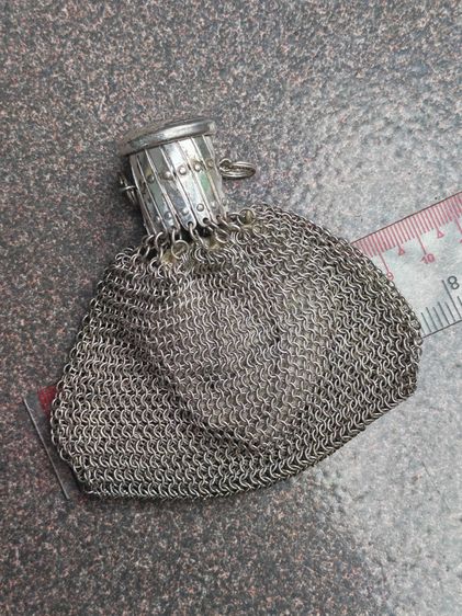 Coin Purse ถุงใส่เหรียญใส่ของเงินแท้ งานนอกงานเก่า หายากมากๆ ราคาแบ่งปันครับ รูปที่ 9