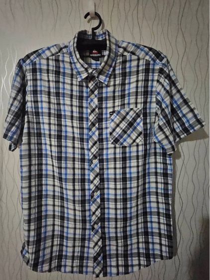 อื่นๆ อื่นๆ อื่นๆ เสื้อเชิ้ต Quiksilver ของแท้ (เลือกแบบได้) แขนสั้น ลายตาราง ใส่สบาย งานแบรนด์สตรีทแท้