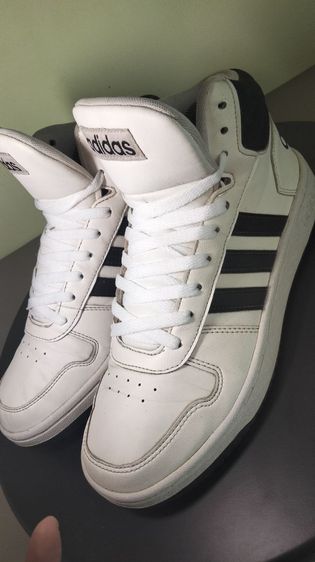 Adidas Hoops 2.0 Mid White Black รูปที่ 14