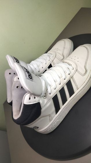 Adidas Hoops 2.0 Mid White Black รูปที่ 13