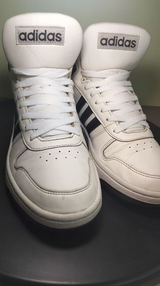 Adidas Hoops 2.0 Mid White Black รูปที่ 15