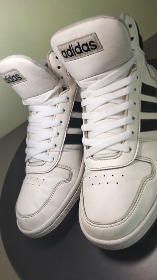 Adidas Hoops 2.0 Mid White Black รูปที่ 17