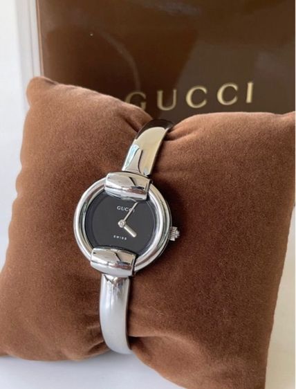 ดำ GUCCI 1400L Vintage Watch Ladies 26 mm Black Dial Quartz Swiss Made