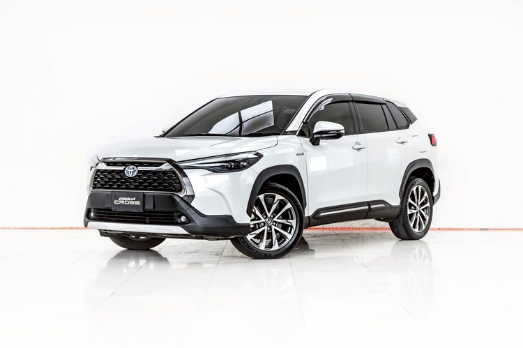 Toyota Corolla Cross 2020 1.8 Hybrid Premium Utility-car ไฮบริด ไม่ติดแก๊ส เกียร์อัตโนมัติ ขาว