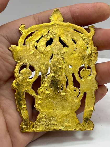 พระปรุหนังเนื้อโลหะชุบทองดอกบัว กรุวัดพระแก้ววังหน้า(082) รูปที่ 6