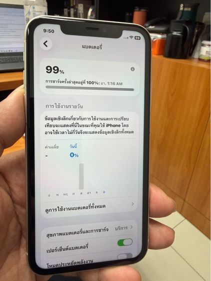 Iphone 11  128gb สีขาว สภาพดีมาก อปก ครบกล่อง รูปที่ 5