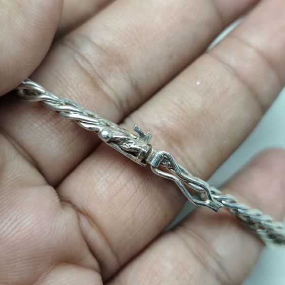 🔖ข้อมือเงินแท้ 925 หนาๆตันๆ ตะขอแข็งแรง งานสวยมากๆ งานต่างประเทศ รูปที่ 5