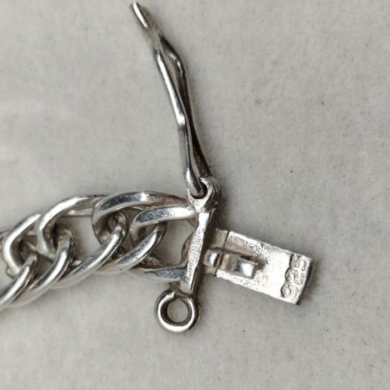 🔖ข้อมือเงินแท้ 925 หนาๆตันๆ ตะขอแข็งแรง งานสวยมากๆ งานต่างประเทศ รูปที่ 4