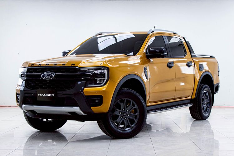 รถ Ford Ranger 2.0 Bi-Turbo Hi-Rider Wildtrak สี เหลือง