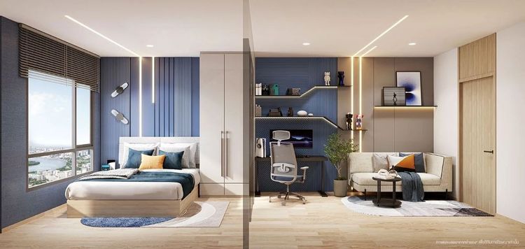 ตกแต่งครบ ขายดาวน์คอนโด Flexi Riverview – เจริญนคร ชั้น 18 (Rare Unit วิวแม่น้ำ+วิวสระ) ทำเลดี ใกล้ MRT ดาวคะนอง  รูปที่ 4