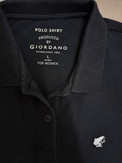 เสื้อยืดคอปกแขนสั้นสีดำ แบรนด์ Giordano‼️ รูปที่ 2