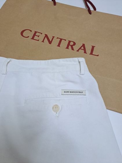 กางเกงขาสั้นสีขาว แฟชั่นแบรนด์ รูปที่ 3