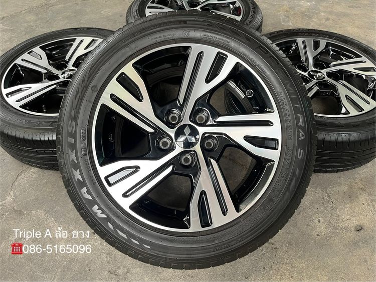 ✨ล้อแม็กป้ายแดง 5รู114✨Mitsu Xpander ขอบ 16 ดำหน้าเงา พร้อมยาง 205-55-16 Maxxis💥ปี 22💥 รูปที่ 2