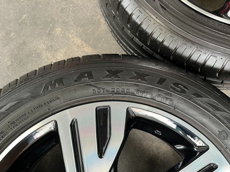 ✨ล้อแม็กป้ายแดง 5รู114✨Mitsu Xpander ขอบ 16 ดำหน้าเงา พร้อมยาง 205-55-16 Maxxis💥ปี 22💥 รูปที่ 6