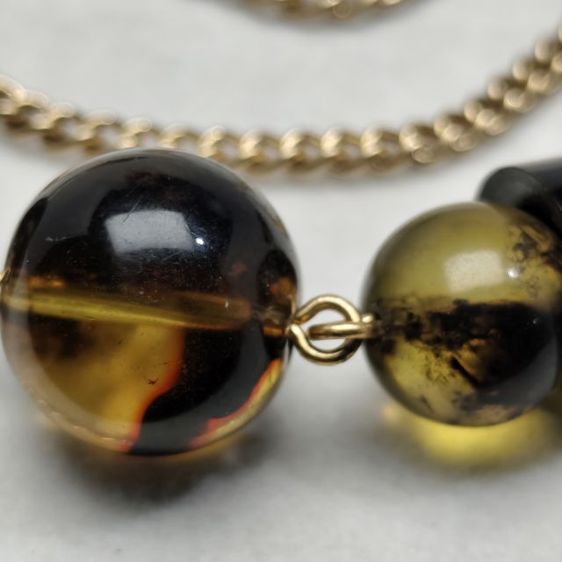 🔖สร้อยคอสีทอง คั่นกระ.แท้ 3 เลเยอร์ สีทองสด มีน้ำหนักดี งานจากญี่ปุ่น รูปที่ 3