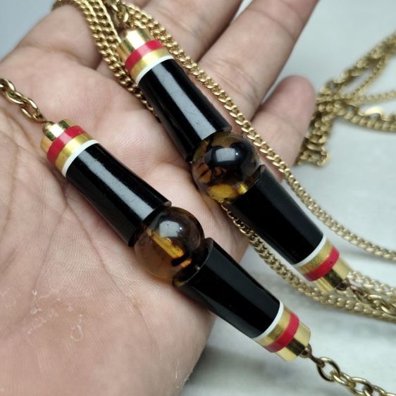 🔖สร้อยคอสีทอง คั่นกระ.แท้ 3 เลเยอร์ สีทองสด มีน้ำหนักดี งานจากญี่ปุ่น รูปที่ 6