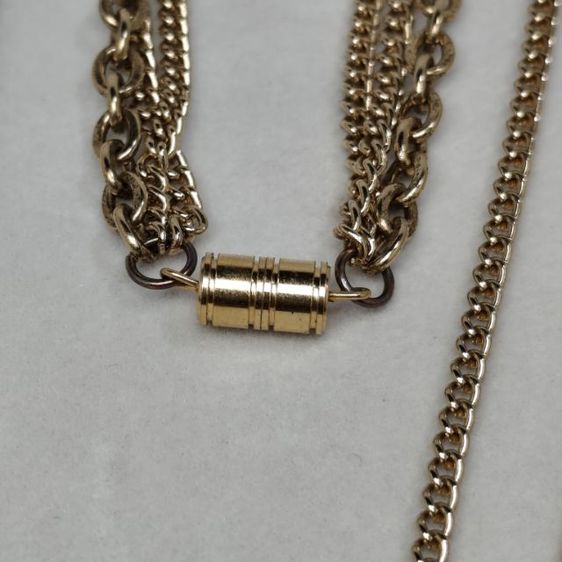 🔖สร้อยคอสีทอง คั่นกระ.แท้ 3 เลเยอร์ สีทองสด มีน้ำหนักดี งานจากญี่ปุ่น รูปที่ 4