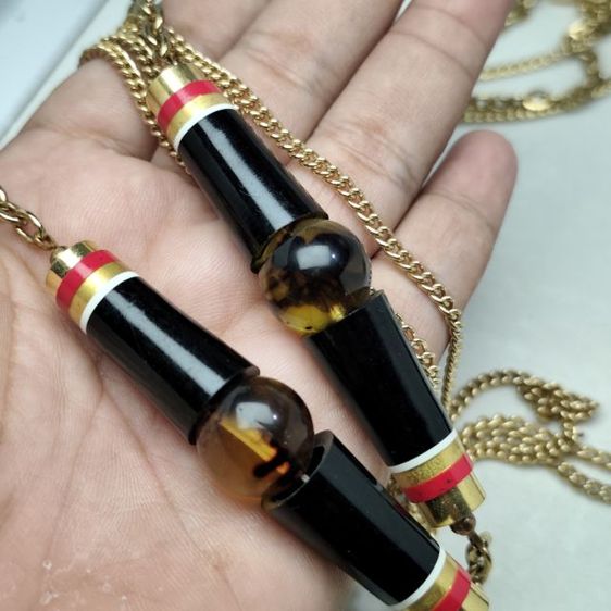 🔖สร้อยคอสีทอง คั่นกระ.แท้ 3 เลเยอร์ สีทองสด มีน้ำหนักดี งานจากญี่ปุ่น รูปที่ 2