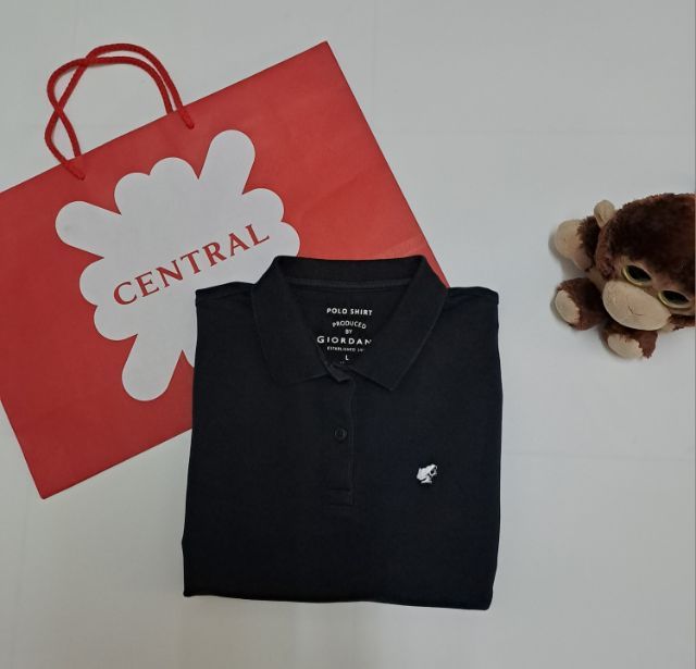 เสื้อยืดคอปกแขนสั้นสีดำ แบรนด์ Giordano‼️ รูปที่ 3