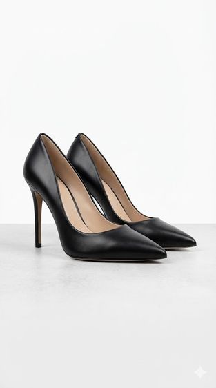 รองเท้าส้นสูงหนังแก้วสีดำ SIZE 11  รูปที่ 2