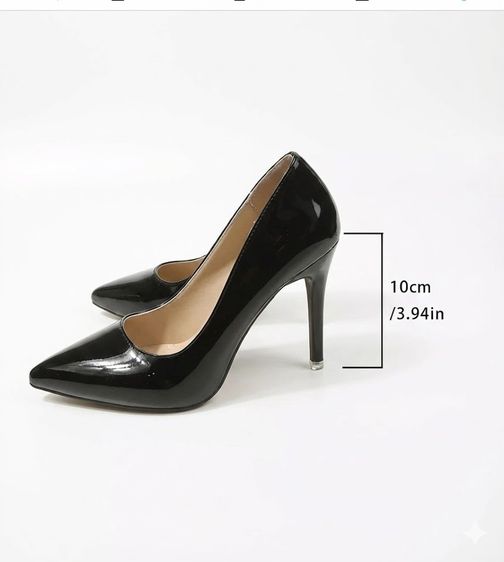 อื่นๆ อื่นๆ UK 9.5 | EU 44 | US 11 รองเท้าส้นสูงหนังแก้วสีดำ SIZE 11 