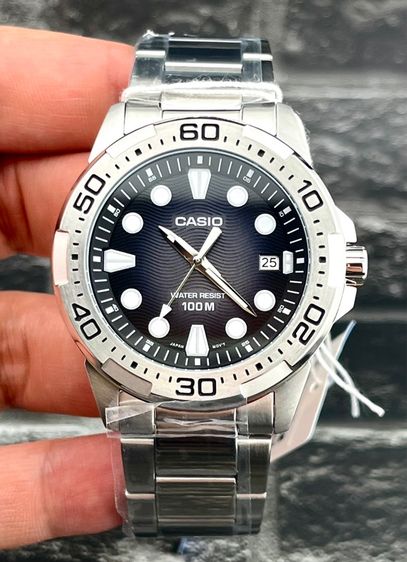 Casio Japan Movt Tuna Black Steel Watch รูปที่ 4