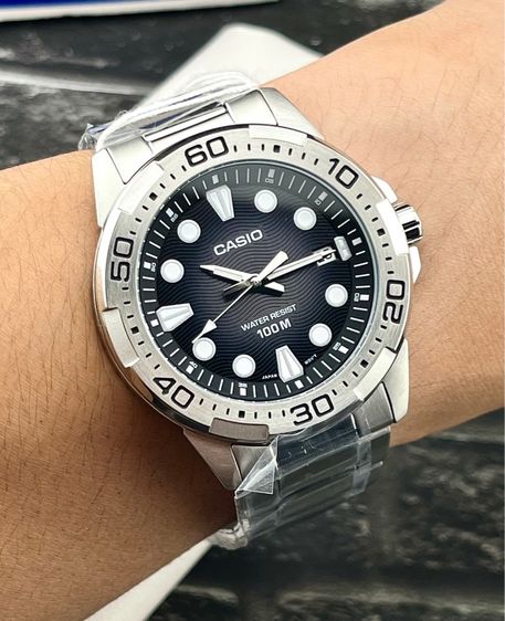 Casio Japan Movt Tuna Black Steel Watch รูปที่ 3