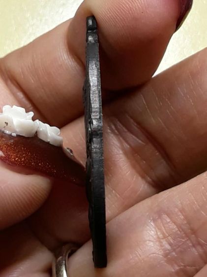 เหรียญเสือเผ่นหลวงพ่อสุด วัดกาหลง ทองแดงรมดำ รูปที่ 3