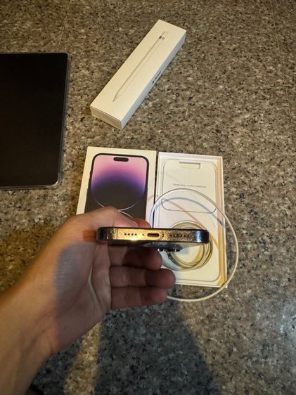 ขายไอโฟน14ProMaxสีใหม่Purple256กิ๊กแถมแบตมูลค่า1800บาทให้ฟรีสูนTrueยกกล่องอีมี่ตรงไร้รอยตกใช้งานดีทุกๆฟังชั่นถูกๆ รูปที่ 4