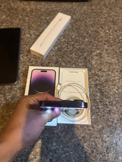 ขายไอโฟน14ProMaxสีใหม่Purple256กิ๊กแถมแบตมูลค่า1800บาทให้ฟรีสูนTrueยกกล่องอีมี่ตรงไร้รอยตกใช้งานดีทุกๆฟังชั่นถูกๆ รูปที่ 3