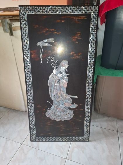 แผ่นป้ายไม้ฝังมุก