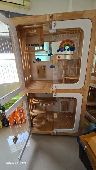 ตู้ไม้สำหรับน้องแมว 2 ชั้น รูปที่ 2