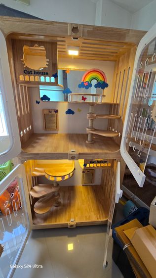 ตู้ไม้สำหรับน้องแมว 2 ชั้น รูปที่ 3