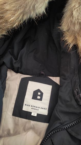 เสื้อกันหนาวติดลบ เสื้อกันหนาวหมวกเฟอร์ เสื้อกันหนาวBIKE REPAIR SHOP เสื้อกันหนาวเกาหลี เสื้อกันหนาวสีดำ รูปที่ 2