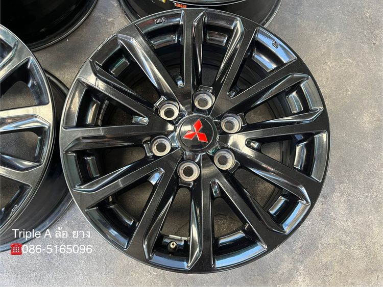 ✨ล้อแม็ก 6รู139✨Mitsu Triton Plus ขอบ 17 สีดำแท้💯 รูปที่ 3